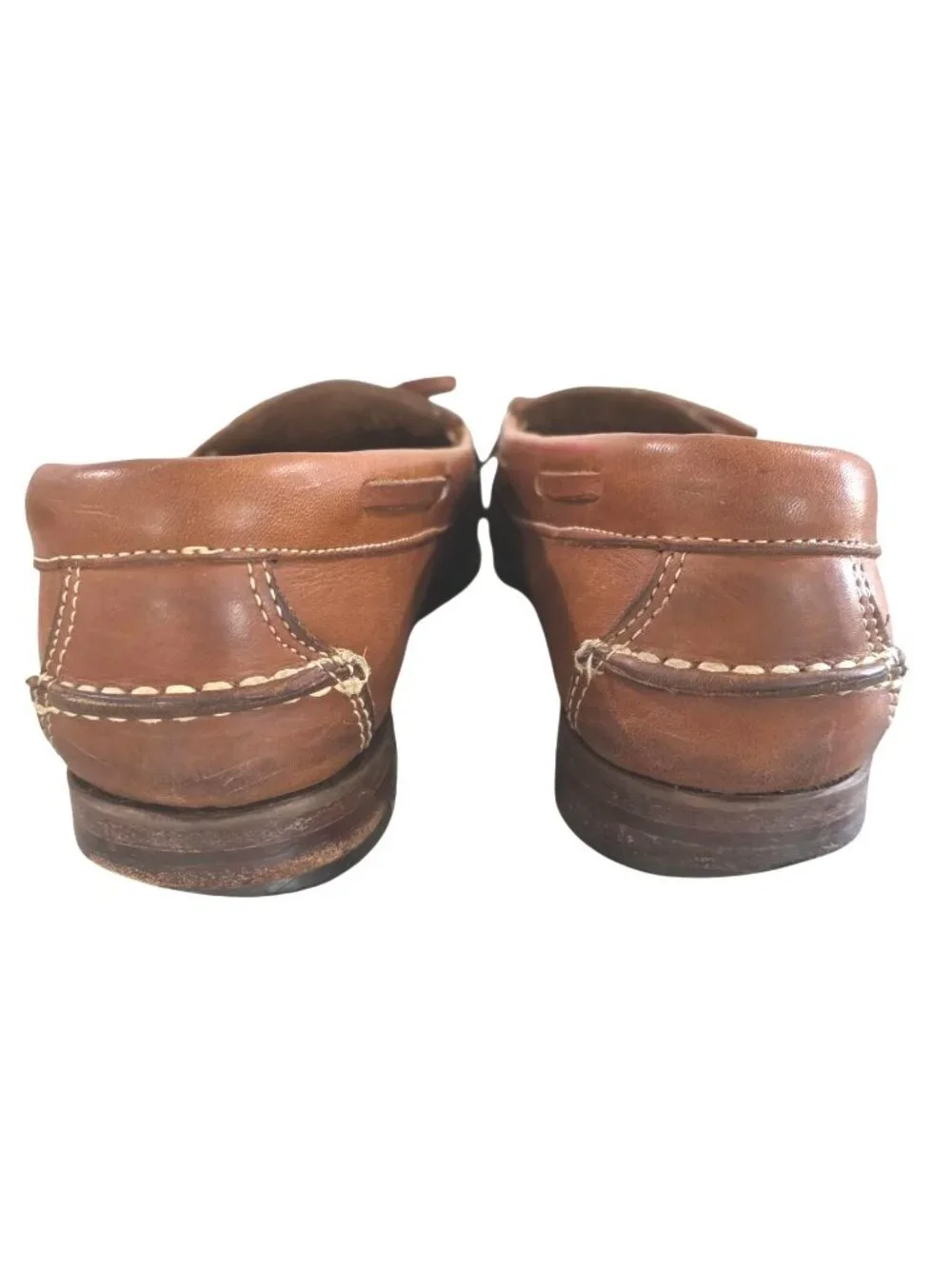 Cole Haan Country Mens Brown Leather Tassel Loafers Custom Made USA